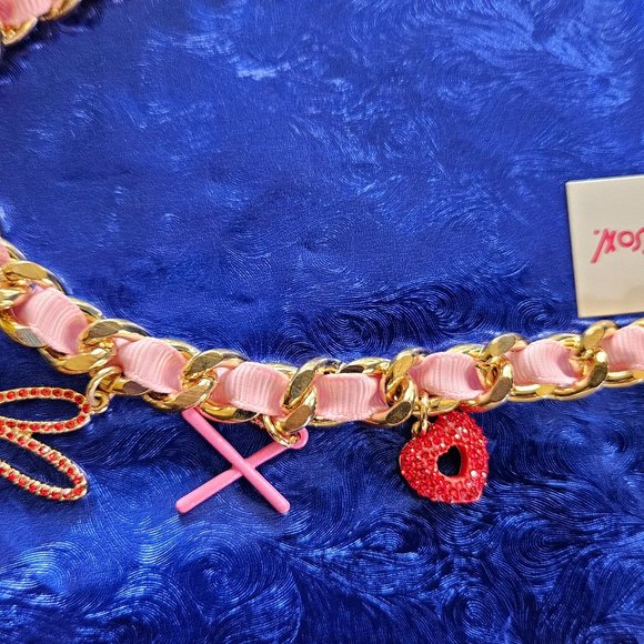 Betsey Johnson Valentine's or Any Day Charm Necklace - NWT - Picture 2 of 13